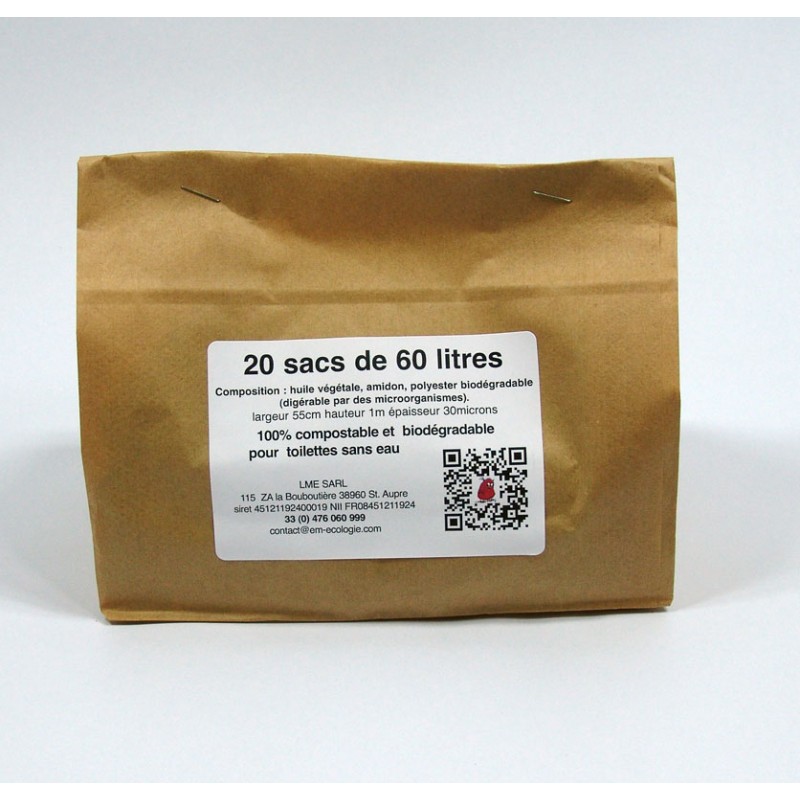 sacs biodégradables 60 L