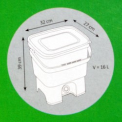 Composteur de cuisine ou d'intérieur Bokashi - 16L : Ma cuisine